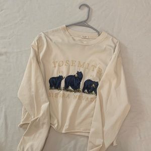 Brandy Melville oversized long sleeve graphic top
